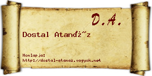 Dostal Atanáz névjegykártya